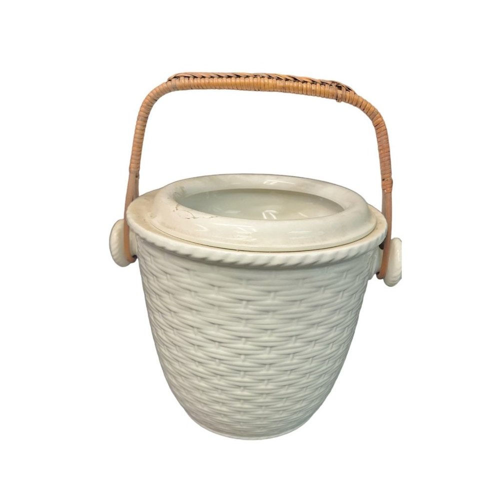 Antique Basket Weave Chamber Pot